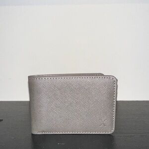 Elegant Gray Leather Wallet